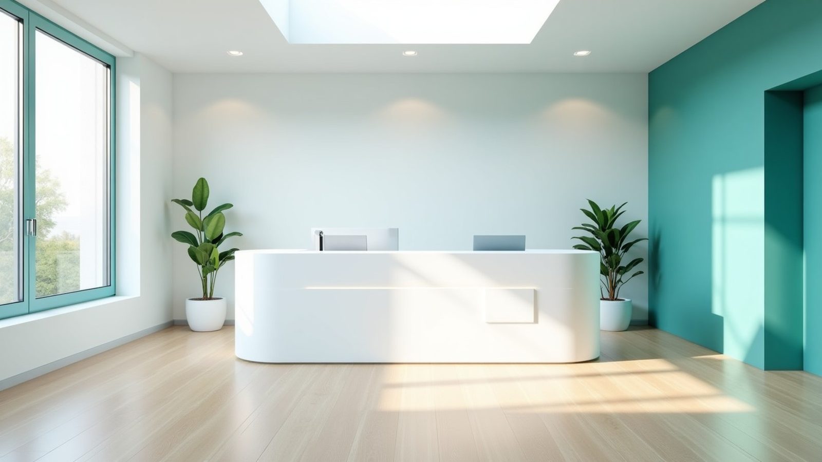 Ljus och modern tandklinik i skandinavisk minimalistisk stil